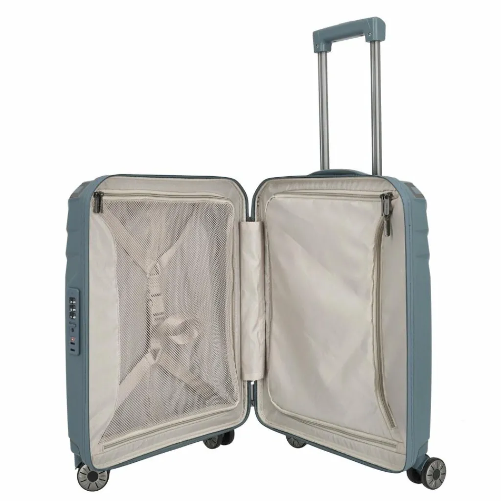 Discount Travelite Elvaa 4 Rollen Kabinentrolley 55 cm blaugrau