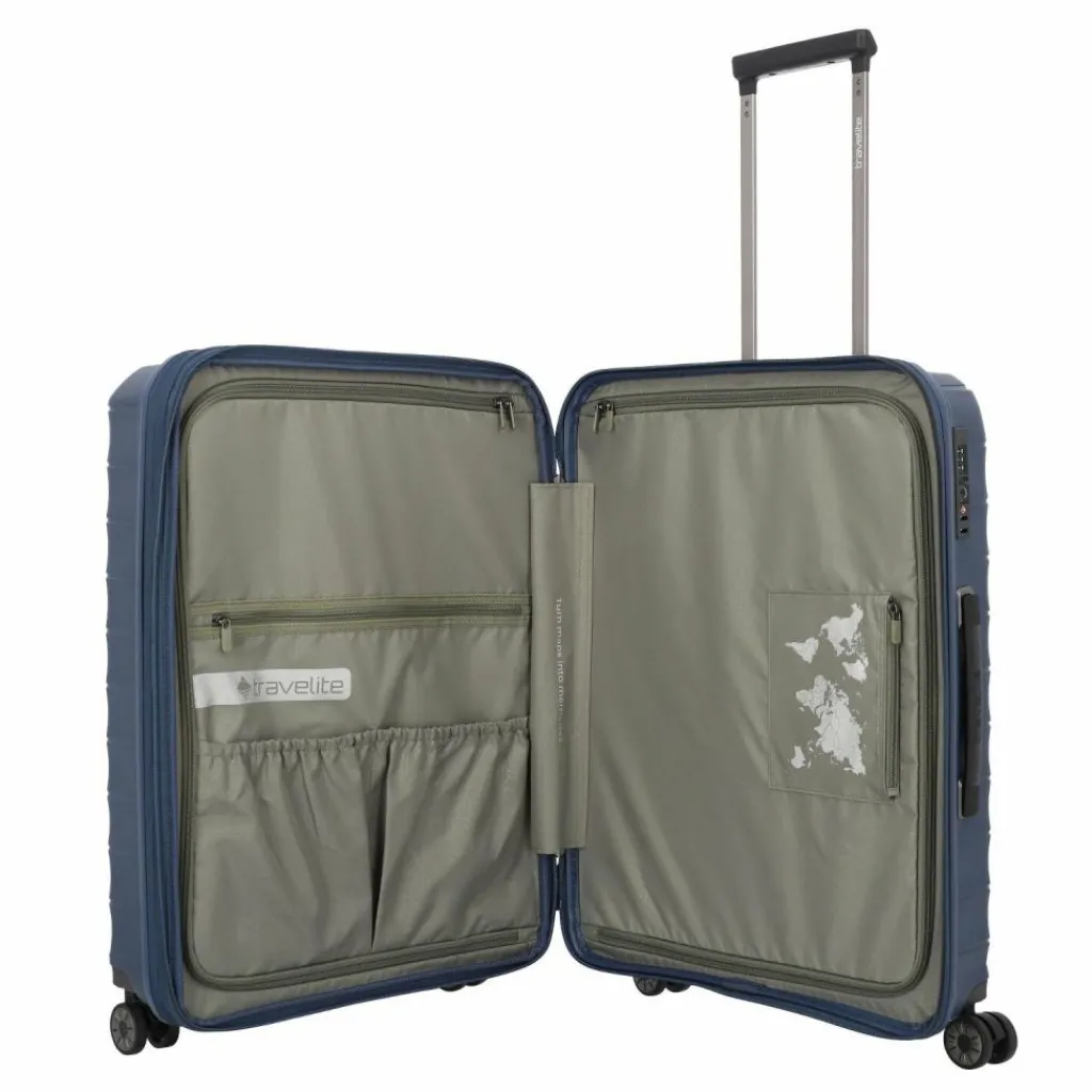 Travelite Mooby 4 Rollen Trolley M 66 cm mit Dehnfalte