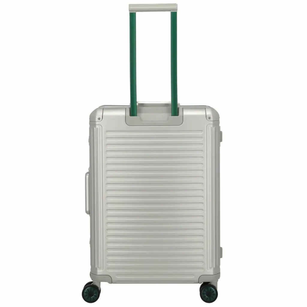 Travelite Hartgepäck|4-Rollen Koffer<Next 4 Rollen Trolley M 67 cm silber-grün