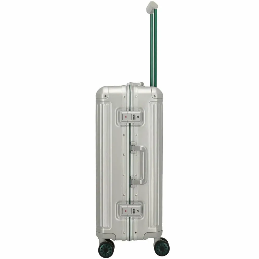 Travelite Hartgepäck|4-Rollen Koffer<Next 4 Rollen Trolley M 67 cm silber-grün