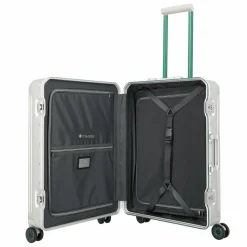 Travelite Hartgepäck|4-Rollen Koffer<Next 4 Rollen Trolley M 67 cm silber-grün