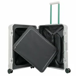 Travelite Hartgepäck|4-Rollen Koffer<Next 4 Rollen Trolley M 67 cm silber-grün