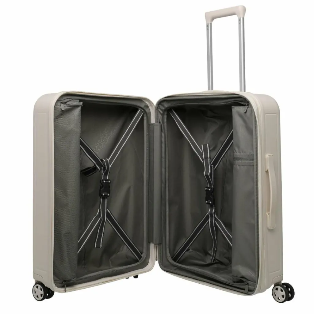 New Travelite Panello 4 Rollen Trolley M 65 cm mit Dehnfalte ivory