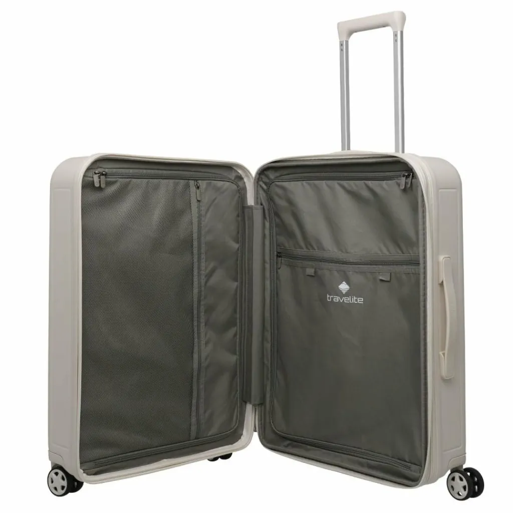 New Travelite Panello 4 Rollen Trolley M 65 cm mit Dehnfalte ivory