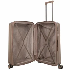 Travelite Hartgepäck|4-Rollen Koffer<Paros 4 Rollen Trolley 65 cm cappuccino