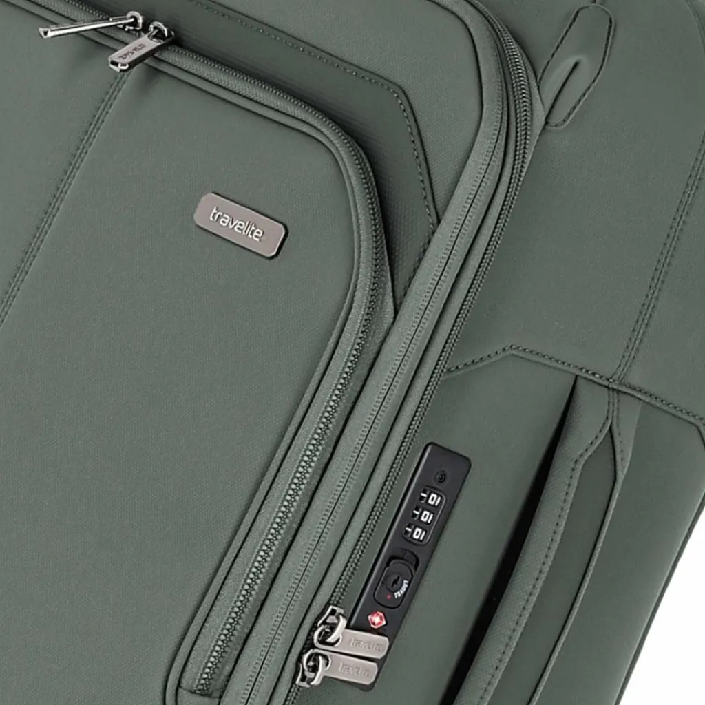 Clearance Travelite Priima 4 Rollen Kabinentrolley 55 cm mit Dehnfalte oliv