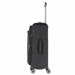 Outlet Travelite Priima 4 Rollen Trolley 68 cm mit Dehnfalte schwarz