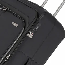 Travelite Weichgepäck|4-Rollen Koffer<Priima 4 Rollen Trolley 79 cm mit Dehnfalte schwarz