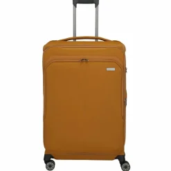 Travelite Weichgepäck|4-Rollen Koffer<Priima 4 Rollen Trolley L 79 cm mit Dehnfalte curry