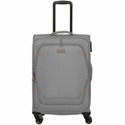 Travelite Weichgepäck|4-Rollen Koffer<Umbria 4 Rollen Trolley M 67 cm mit Dehnfalte smoky grey
