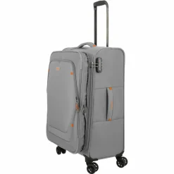 Travelite Weichgepäck|4-Rollen Koffer<Umbria 4 Rollen Trolley M 67 cm mit Dehnfalte smoky grey