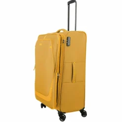 Travelite Weichgepäck|4-Rollen Koffer<Umbria 4 Rollen Trolley L 77 cm mit Dehnfalte golden glow