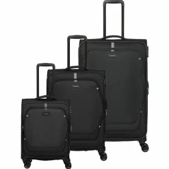 Travelite Koffersets Als Weichgepäck|Koffersets 3-Teilig<Umbria 4 Rollen Kofferset 3-teilig mit Dehnfalte black