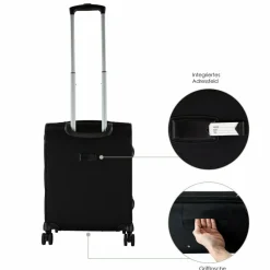 Discount Traveller PROnature 4-Rollen Kabinentrolley 54 cm schwarz