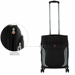Discount Traveller PROnature 4-Rollen Kabinentrolley 54 cm schwarz