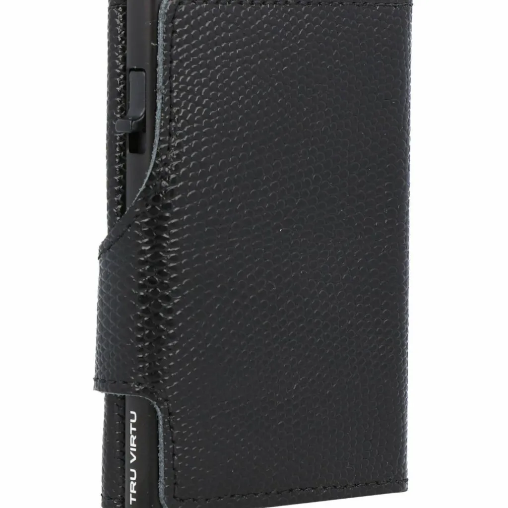 Tru Virtu Visitenkartenetuis<Click & Slide Kreditkartenetui RFID Leder 6,5 cm black-bla