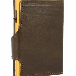 Sale Tru Virtu Click & Slide Kreditkartenetui RFID Leder 6,5 cm mossgreen-y-gol