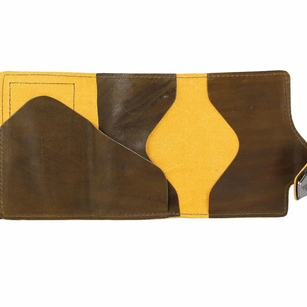 Sale Tru Virtu Click & Slide Kreditkartenetui RFID Leder 6,5 cm mossgreen-y-gol