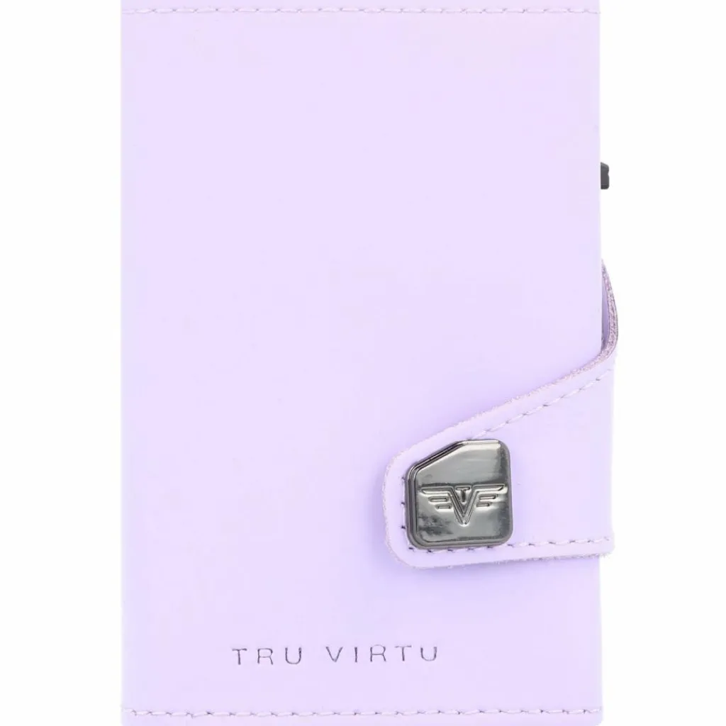 Discount Tru Virtu Click & Slide Kreditkartenetui Geldbörse RFID Leder 6,5 cm matt-silver