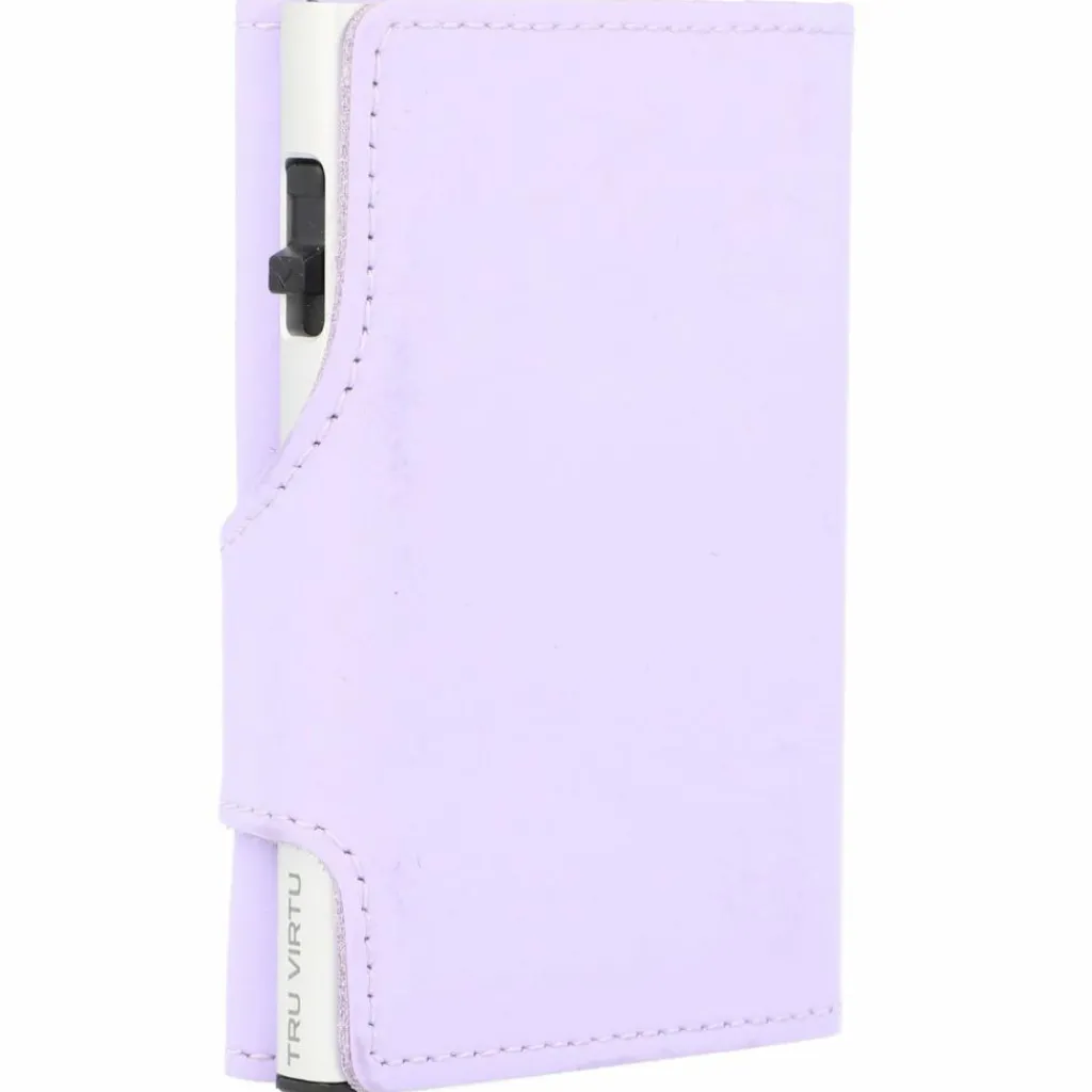 Discount Tru Virtu Click & Slide Kreditkartenetui Geldbörse RFID Leder 6,5 cm matt-silver
