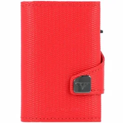 Tru Virtu Visitenkartenetuis<Click & Slide Kreditkartenetui RFID Leder 6,5 cm coral-red