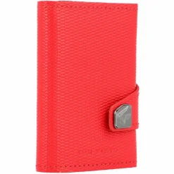 Tru Virtu Visitenkartenetuis<Click & Slide Kreditkartenetui RFID Leder 6,5 cm coral-red