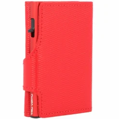 Tru Virtu Visitenkartenetuis<Click & Slide Kreditkartenetui RFID Leder 6,5 cm coral-red