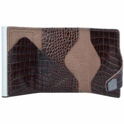 Clearance Tru Virtu Click & Slide Kreditkartenetui Geldbörse RFID Leder 6,5 cm Aluminium Core silver