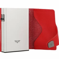 Best Tru Virtu Click & Slide Kreditkartenetui Geldbörse RFID Leder 6,5 cm coral-silver