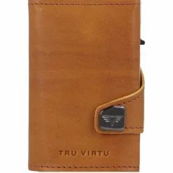 Tru Virtu Click & Slide Natural Kreditkartenetui Leder 7 cm