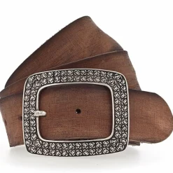 Vanzetti Damengürtel<Gürtel Leder braun