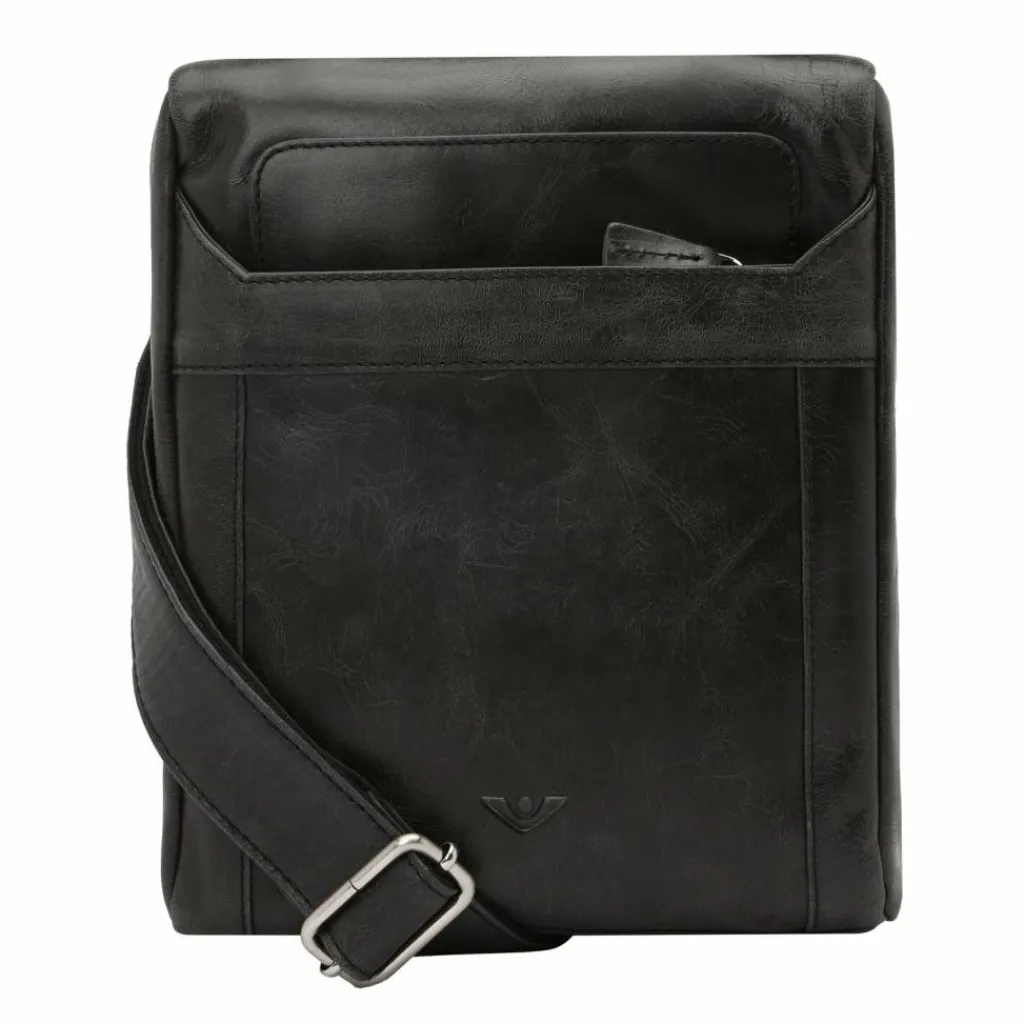 Voi Umhängetaschen<City Cowboy Umhängetasche Leder 20 cm schwarz