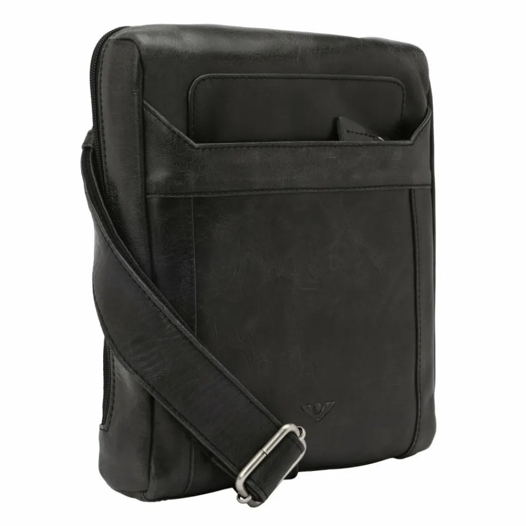 Voi Umhängetaschen<City Cowboy Umhängetasche Leder 20 cm schwarz
