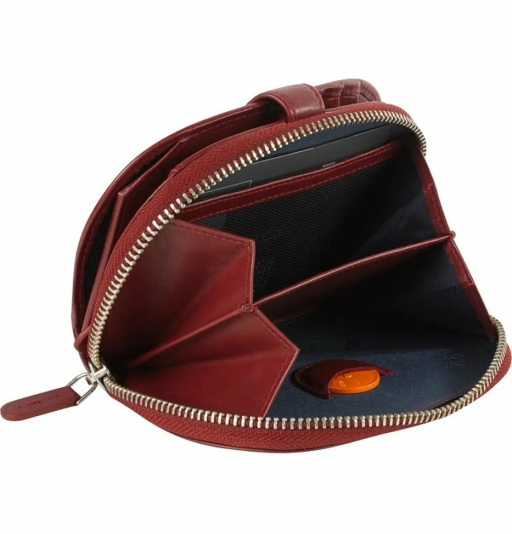 Voi Soft Penny Geldbörse Leder 13 cm granat