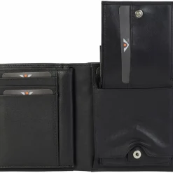 New Voi Soft Rick Geldbörse Leder 10 cm schwarz