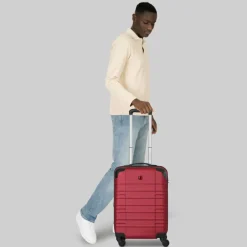 Clearance Wenger Amplar Evo 4 Rollen Kabinentrolley S 53 cm mit Dehnfalte ruby