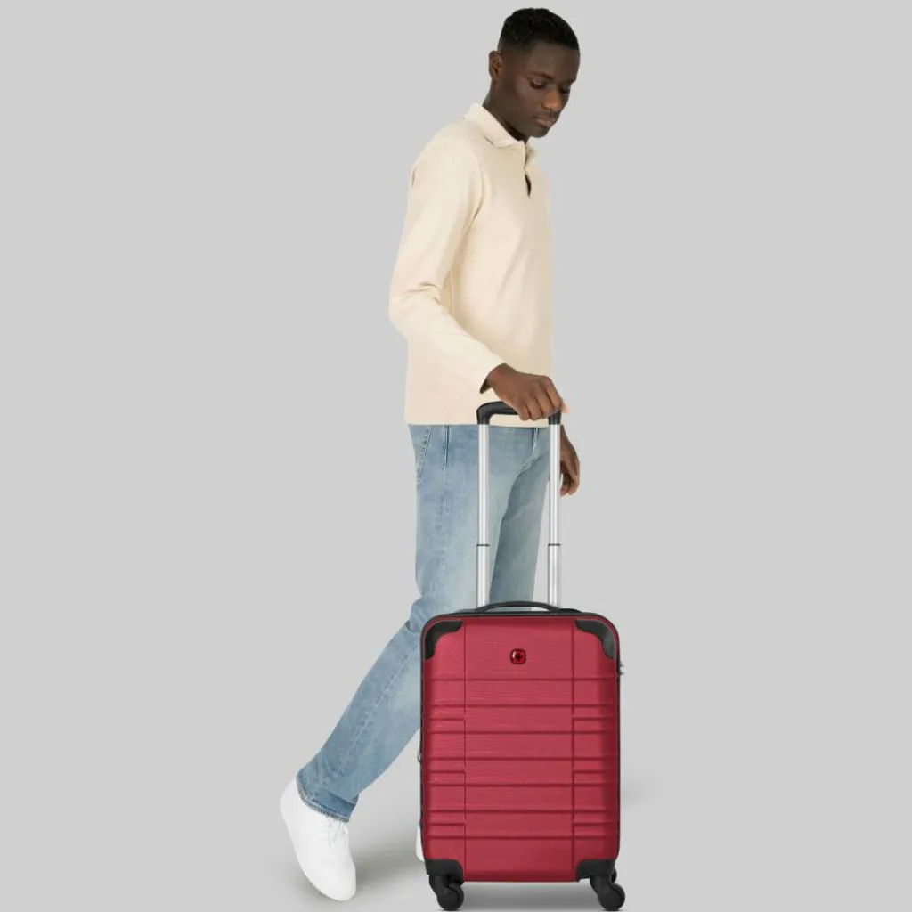Clearance Wenger Amplar Evo 4 Rollen Kabinentrolley S 53 cm mit Dehnfalte ruby