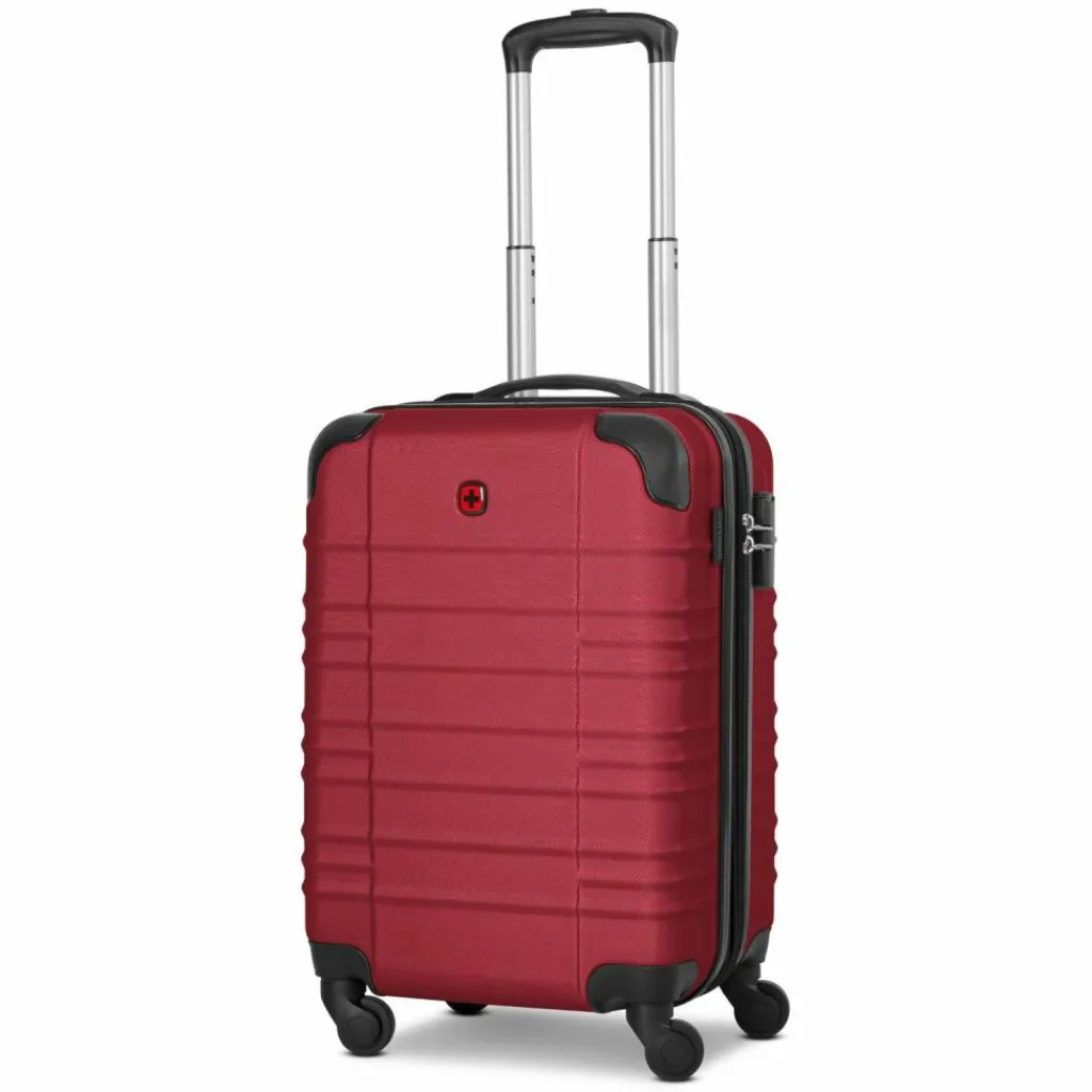 Clearance Wenger Amplar Evo 4 Rollen Kabinentrolley S 53 cm mit Dehnfalte ruby