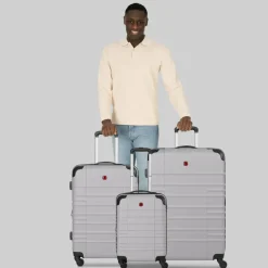 Best Wenger Amplar Evo 4 Rollen Kofferset 3-teilig mit Dehnfalte cloud