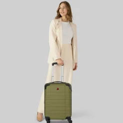 Hot Wenger Amplar Evo 4 Rollen Kabinentrolley S 53 cm mit Dehnfalte olive