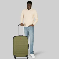 Wenger Hartgepäck|4-Rollen Koffer<Amplar Evo 4 Rollen Trolley M 65 cm mit Dehnfalte olive