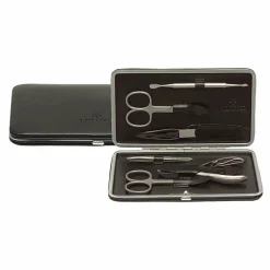 Windrose Schmuckkästen<Ambiance Schmuckkasten Leder 17 cm schwarz