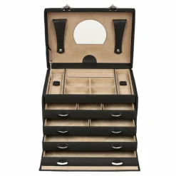 Windrose Beluga Schmuckkasten Leder 26.5 cm