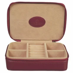 Windrose Schmuckkästen<Merino Schmuckkasten 14 cm rot