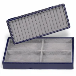 Outlet Windrose Merino Schmuckkasten 30 cm dunkelblau