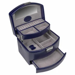 Hot Windrose Merino Schmuckkasten 14 cm dunkelblau