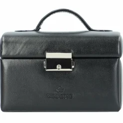 Windrose Schmuckkästen<Merino Schmuckkoffer 15 cm schwarz