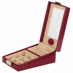 Windrose Merino Schmuckkoffer 12 cm rot