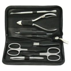 Windrose Nappa Schmuckkasten Leder 12 cm schwarz