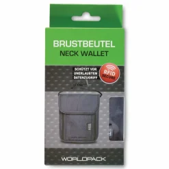 Worldpack Brustbeutel<Brustbeutel RFID Schutz 14 cm hellgrau